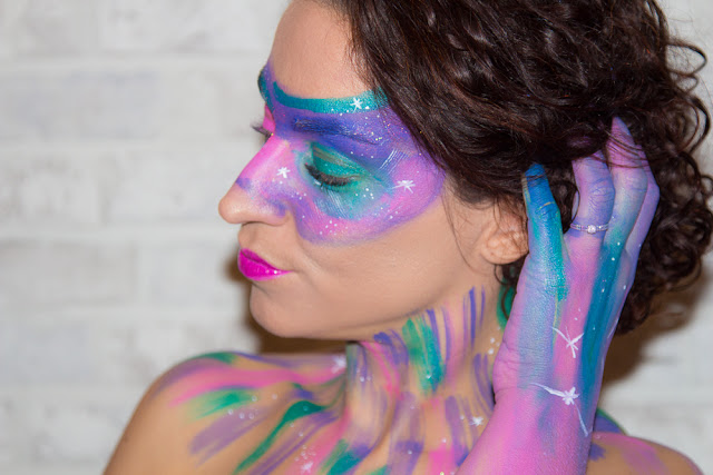 maquillage - artistique - galaxie