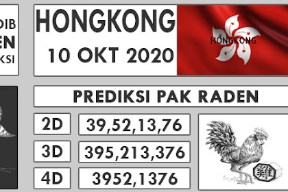 Prediksi Togel Pak Raden Hongkong Sabtu 10 Oktober 2020