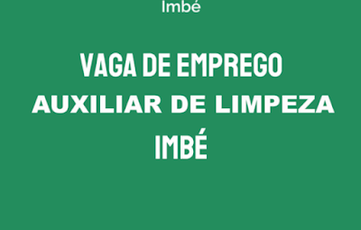 [PREENCHIDA] Vaga para Auxiliar de Limpeza em Imbé