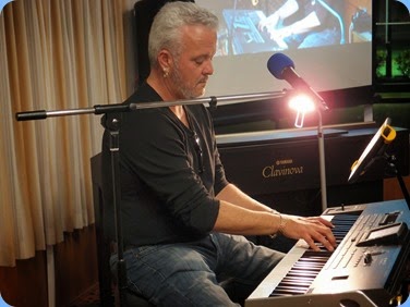 Our guest artist, Deryn Trainer, brought along a Korg keyboard, Pa3X 76 note. Photo courtesy of Dennis Lyons