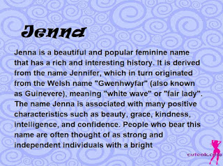 meaning of the name "Jenna"