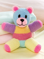 Crochet a Patchwork Teddy Bear Pattern using Scrap Yarn