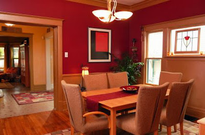 Interior Design Dining Room Red Decoration