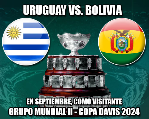 Uruguay enfrentará a Bolivia como visitante por el Grupo Mundial II de la Copa Davis 2024