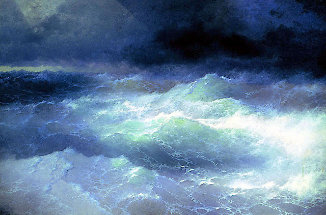 an Ivan Aivazovsky painting of a stormy sea