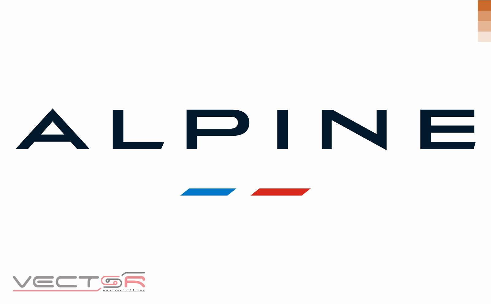 Alpine Cars Wordmark With Flag - Download Vector File AI (Adobe Illustrator)