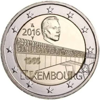 2€ commémorative 2016 Luxembourg : Pont de la Grande Duchesse Charlotte