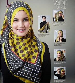 Gaya Hijab Simple Memakai Jilbab Segi Empat Kreasi