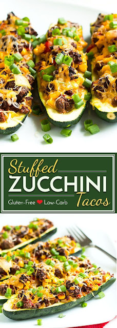 Stuffed Zucchinis With Taco Filling