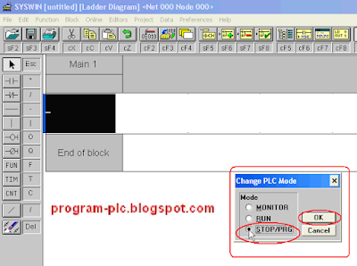 Change PLC Mode STOP/PRG