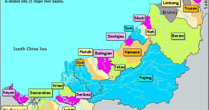 River Basins in Sarawak (Borneo)