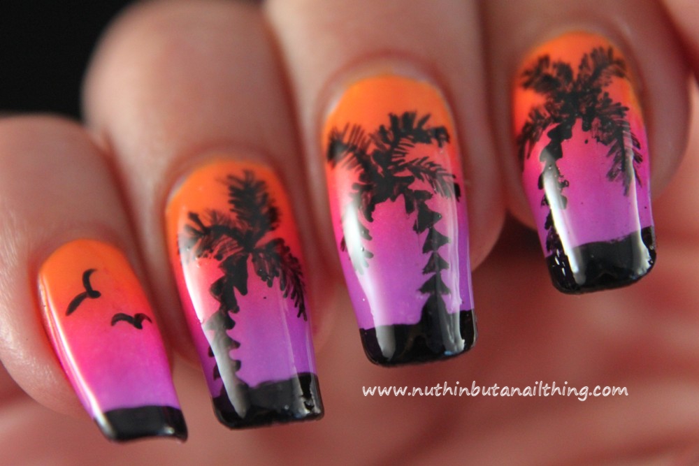 nuthin' but a nail thing: Palm tree nail art