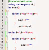 box shape using for loop c++ Programming