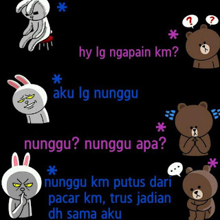 dp bbm brown cony cinta