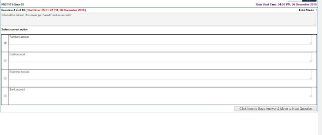 MGt101 Quizz No. 02 Fall 2016 Screenshot 1