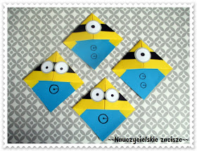 Zakładki do książek DIY minionki, angry birds