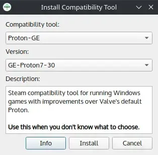 Instalando ferramenta de compatibilidade com o ProtonUp-Qt