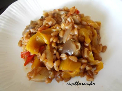 Farro risottato con verdure