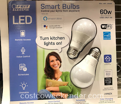 Control your lights from anywhere with Feit Electric 60w WiFi Smart Bulbs