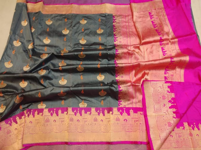 Pure katan silk saree buy online 