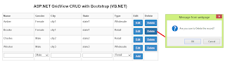 ASP.NET GridView Control CRUD with Bootstrap