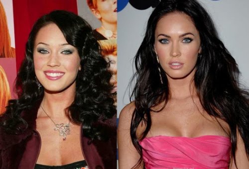 lady gaga before plastic surgery and after. megan fox plastic surgery