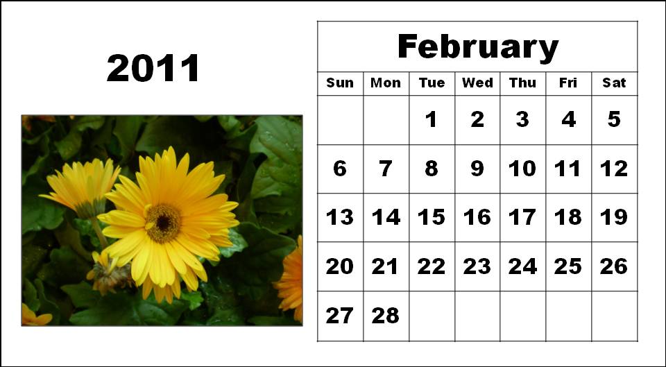 month of february calendar 2011. +calendar+2011+february