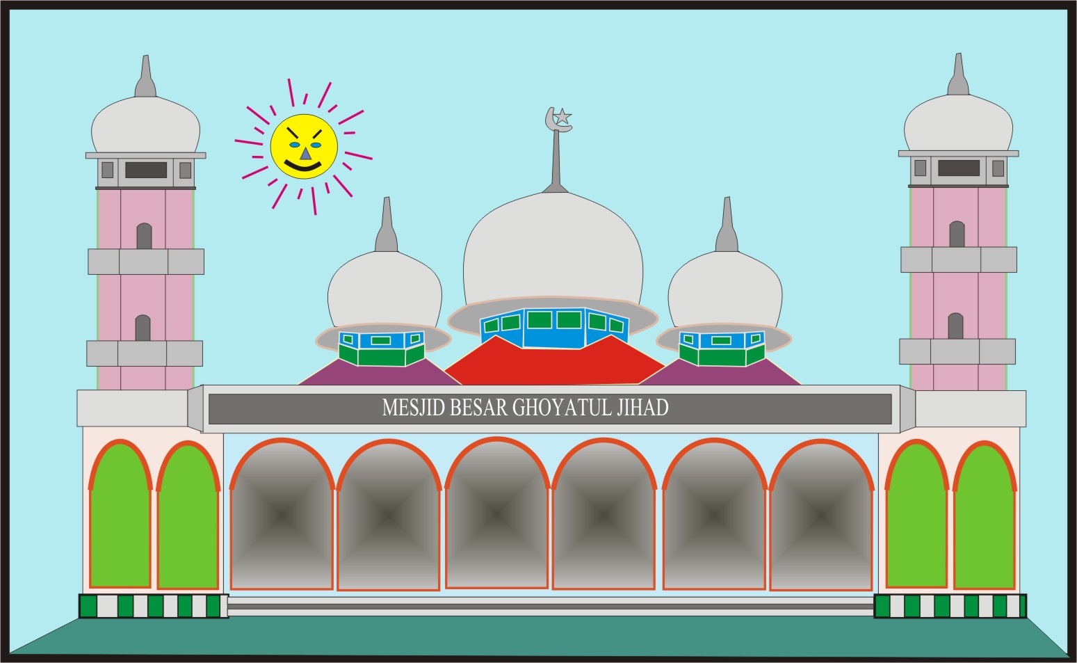 Mesjid Ghoyatul Jihad: Mesjid Ghoyatul Jihad dalam kartun