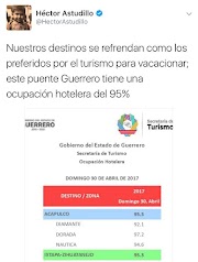 Rebasa Acapulco el 95 % de ocupación hotelera, informa Astudillo