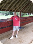 Ken next to the war canoe