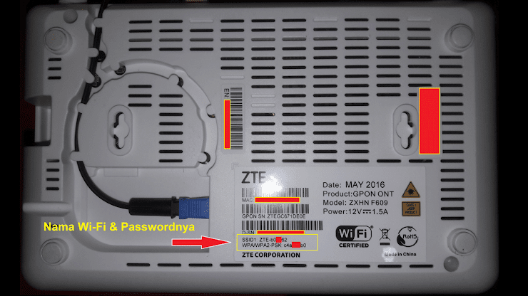 Cara Setting dan Ganti Password Wifi Modem ZTE F609