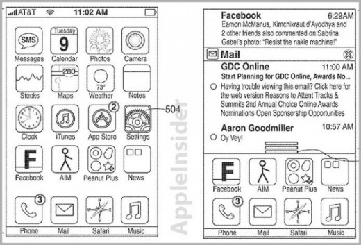 Apple wants to patent the center notifications