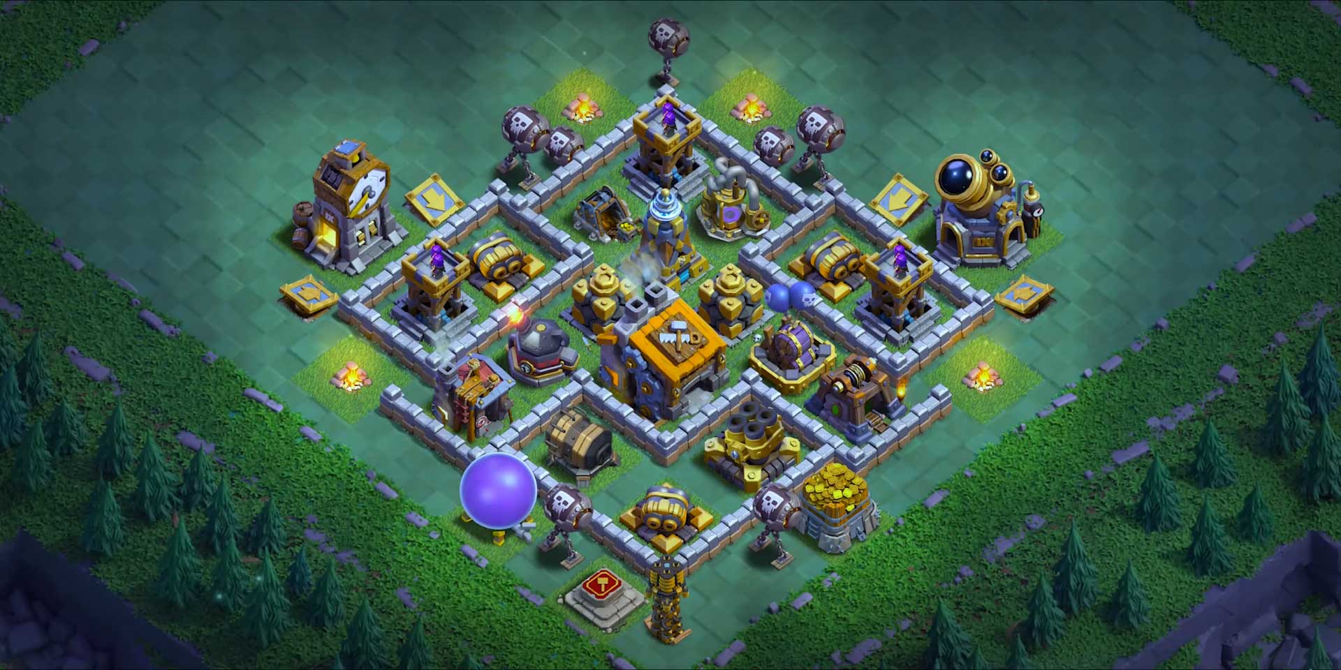 Dominate Builder Hall 9 with this base design [COPY LINK] - Base of Clans