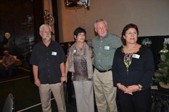 Dave and Darla, Mike and Jennie celebrating their years of wedded bliss.