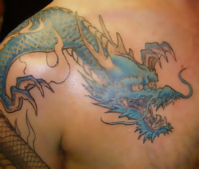 Dragon Tattoo Blue Coloring