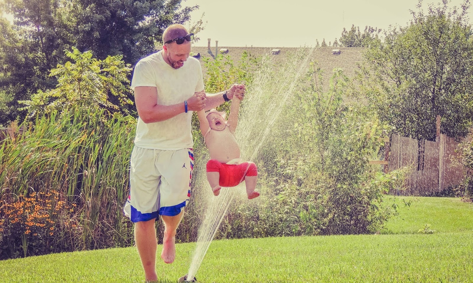 Afternoon in the sprinkler.