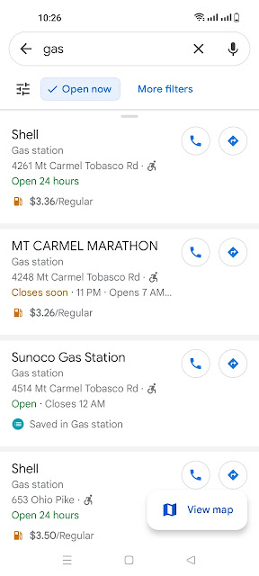 How to use Google Maps to find cheapest gas station near me