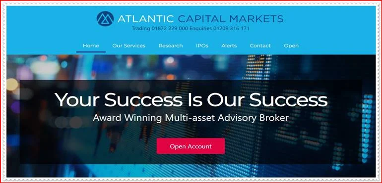 Мошеннический проект atlanticmarkets.co.uk – Отзывы, развод, обман! Компания Atlantic Capital Markets мошенники