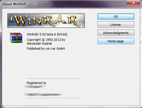 WinRAR 5 beta 6