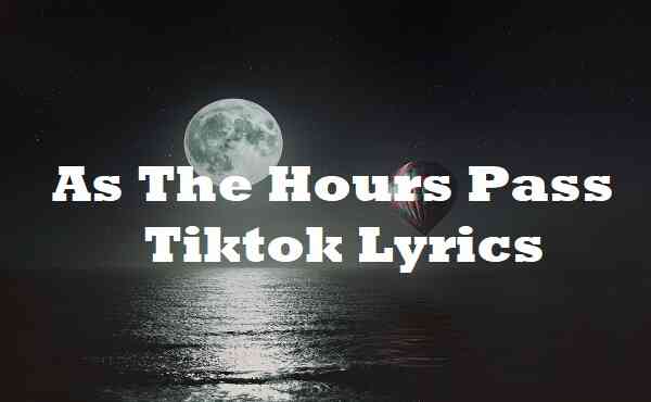 As The Hours Pass Tiktok Lyrics