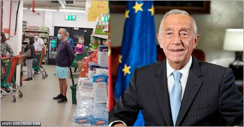 Presidente de Portugal causó el furor al ser fotografiado en la cola del supermercado