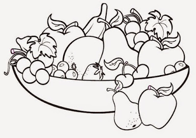  Sketsa mewarnai gambar buah buahan Dunia Putra Putri