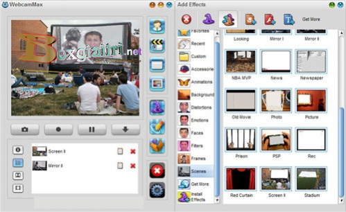 WebcamMax 7.6.1.8 | Thêm nhiều hiệu ứng đọc đáo