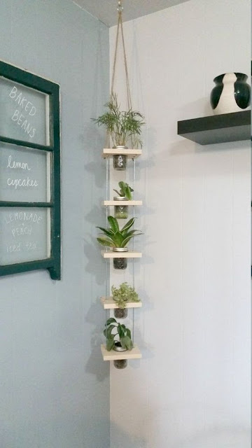 Prateleira de canto de parede com suporte para plantas