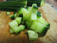 diced cucumber