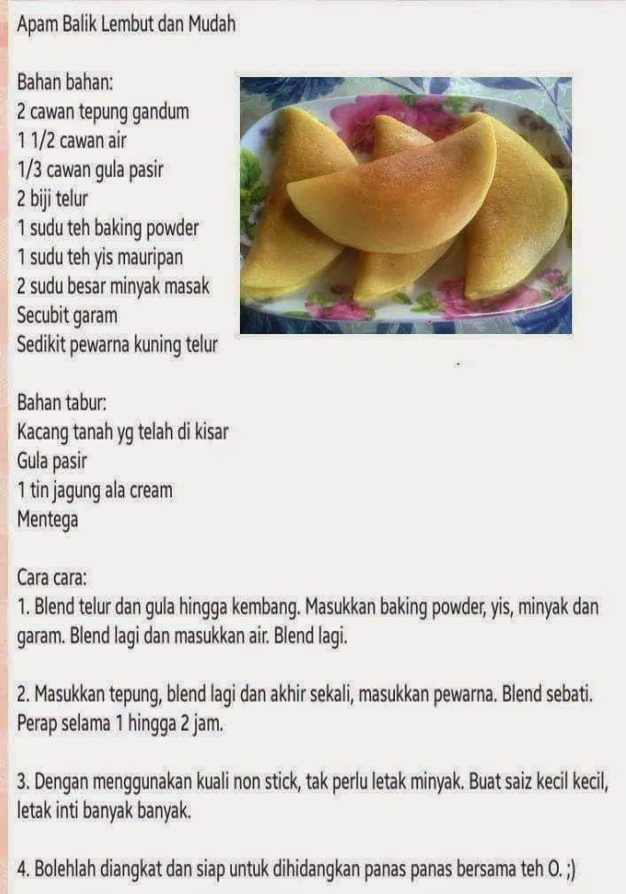 ♥Corat Coret Nusha ♥: Resepi bergambar : Apam Balik Lembut 