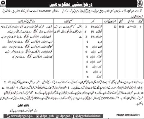 New Jobs in Agricultural Department Quetta 2021  Field Assistant Jobs in Agricultural Department Balochistan by www.newjobs.pk