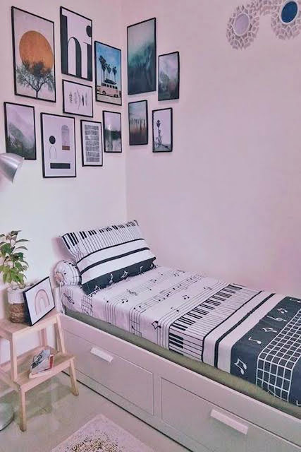 single deco bilik tidur kecil simple