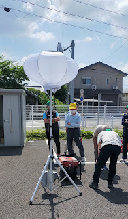 投光器組み立て訓練