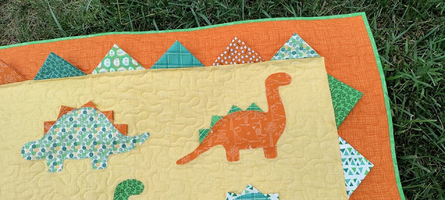 Dinosaur quilt by Slice of Pi Quilts